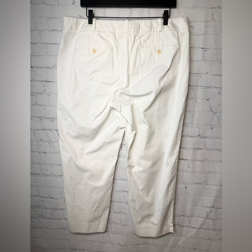 Talbots Signature size 16 white ankle pants - Picture 2 of 7